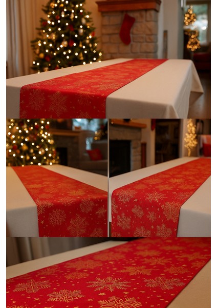 Yılbaşı Temalı Leke Tutmaz Duck Keten Runner fiyatları