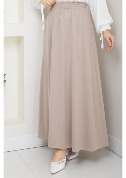 Bej Taş Oyssho Kumaş Kadın Etek Beli Lastikli 38 40 42 44 46 48 Bedenlere Uyumludur. fiyatları