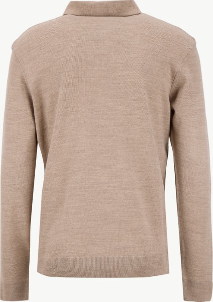 Polo Yaka Basic Düz Bej Erkek Kazak MML5WM-KZK9528 fiyatları