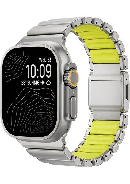 Apple Watch Ultra 2 49MM Alpha Titanyum Dlc Kaplama Hibrit Kordon