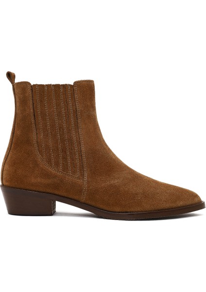 Kadın Vizon Süet Deri Chelsea Bot 25WFD163610
