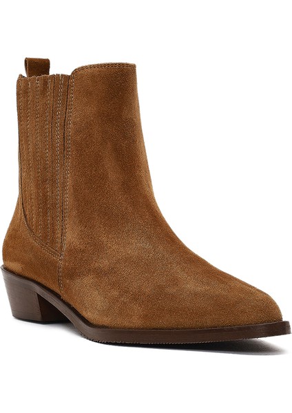 Kadın Vizon Süet Deri Chelsea Bot 25WFD163610