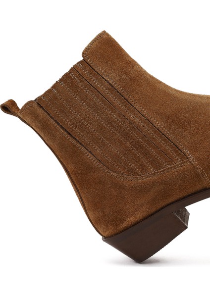 Kadın Vizon Süet Deri Chelsea Bot 25WFD163610