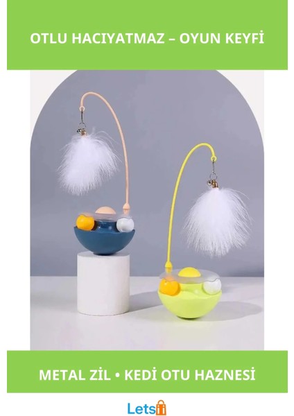 Zilli Kedi Otlu Eğlenceli Hacıyatmaz Oyuncağı