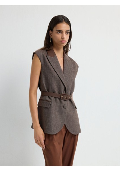 Uzun Yelek Kahve 17945633000 fırsatları