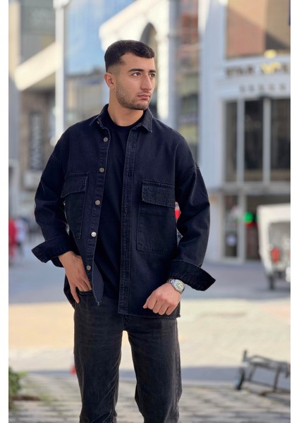 R-6006 Çift Cep Kapaklı Kot Gömlek fiyatları