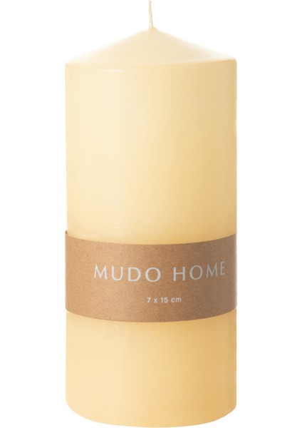 Sütun Mum Krem 7X15CM