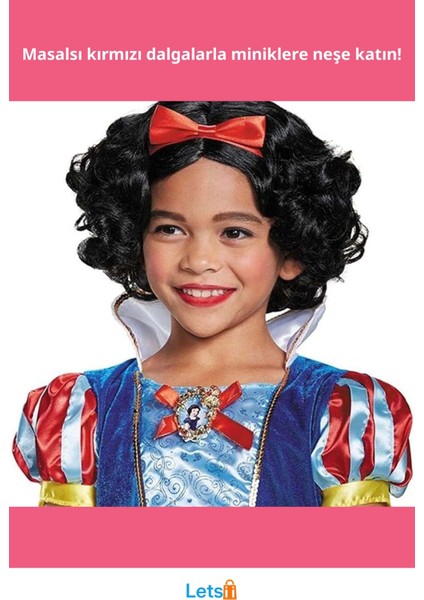 Pamuk Prenses Kırmızı Fiyonklu Çocuk Peruğu fiyatları