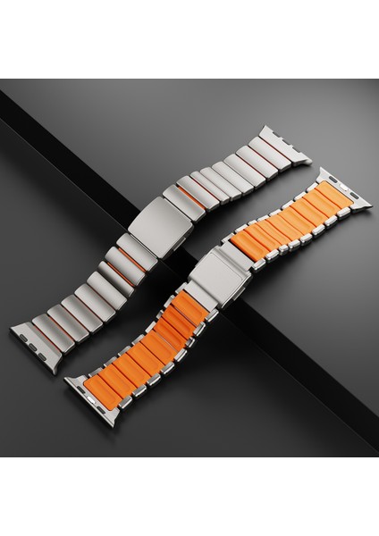 Apple Watch Ultra 2 49MM Alpha Titanyum Dlc Kaplama Hibrit Kordon