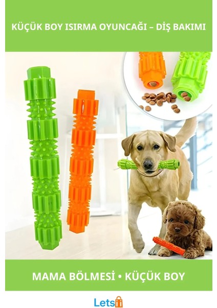 Küçük Boy Mama Hazneli Diş Temizleme Köpek Isırma Oyuncağı