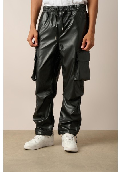 R-4348 Körüklü Cep Diz Detaylı Deri Pantolon fiyatları