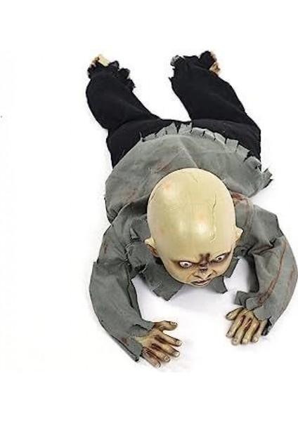 Sesli Işıklı ve Sensörlü Yerde Emekleyen Hareketli Bebek Hayalet Zombi Dekor 30X85 cm (K95) fırsatları