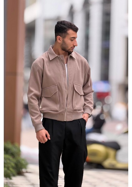 X-2025 Cep Detaylı Fermuarlı Astarlı Kaşe Mont fiyatları