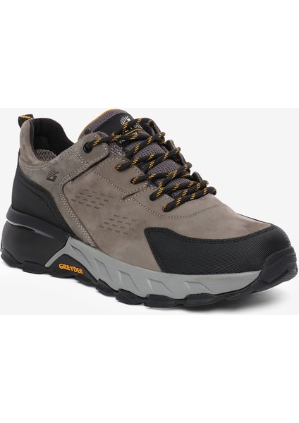 Erkek Koyu Gri Siyah Hakiki Deri Su Geçirmez Outdoor Ayakkabı 5K1GA16343
