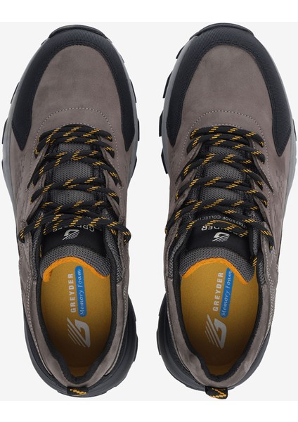 Erkek Koyu Gri Siyah Hakiki Deri Su Geçirmez Outdoor Ayakkabı 5K1GA16343