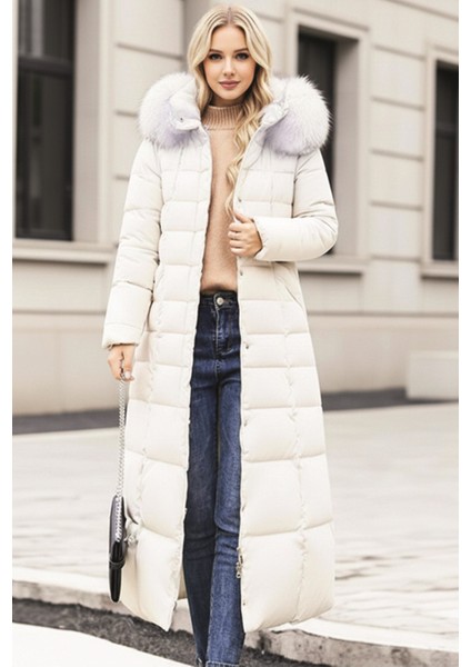 Günlük Kışlık Tam Boy Şişme Kadın Mont