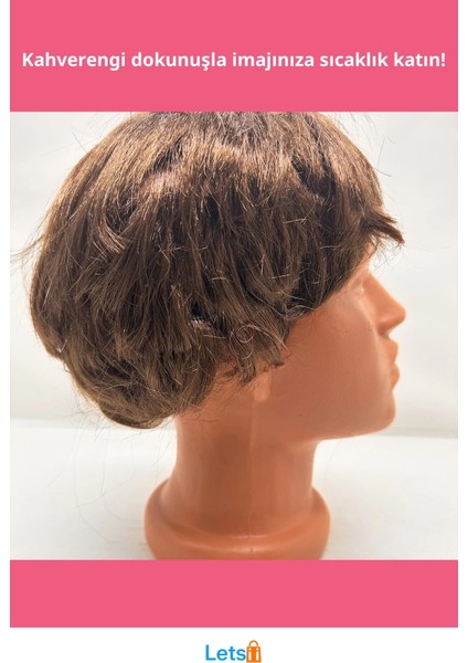 Kahverengi Kısa Kesim Konforlu Iç Astarlı Erkek Peruğu fiyatları