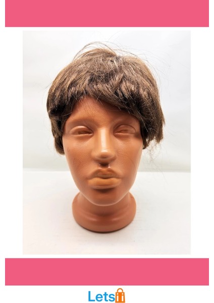 Kahverengi Kısa Kesim Konforlu Iç Astarlı Erkek Peruğu modelleri