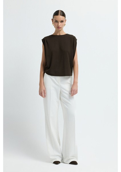 Omuzu Taşlı Bluz Kahve 11545834000 modelleri