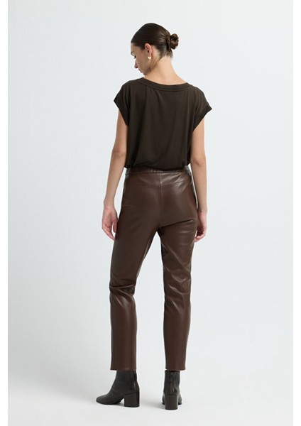 Deri Pantolon Kahve 15344439002