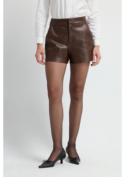 Yüksek Bel Şort Kahve 17041819003 fiyatları