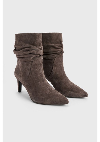 Süet Topuklu Bot Vizon 11644363001 fiyatları