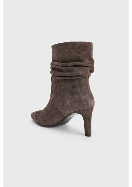 Süet Topuklu Bot Vizon 11644363001 modelleri