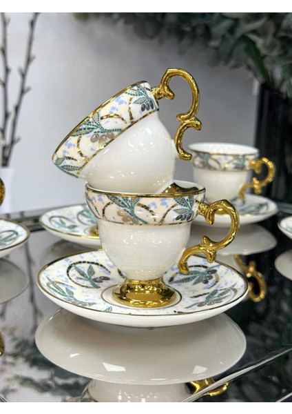 Adrian 6 Kişilik Porselen Fincan Takımı 90 ml