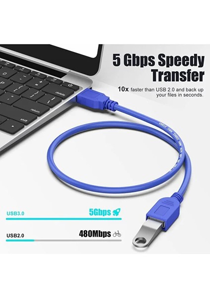 1 Metre USB 3.0 Uzatma Yüksek Hız USB Uzatma Kablosu Uzatıcı Ara Kablosu Dişi Erkek USB Speed Kablo