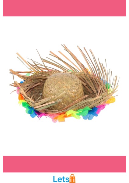 Doğal Renkli Püsküllü Örme Hasır Hawaii Şapka indirimleri