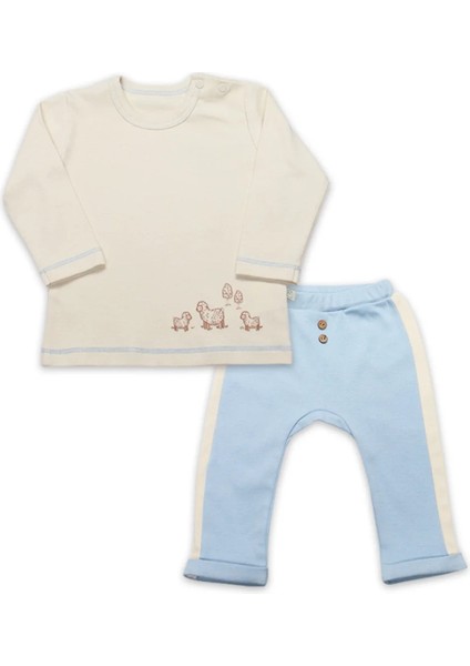 Curly Lamb 2'li Bebe Takım 14107 Bej-Ekru