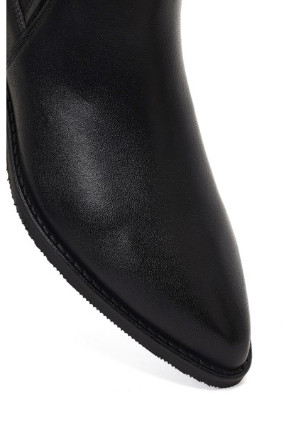 Kadın Siyah Deri Chelsea Bot 25WFD163618