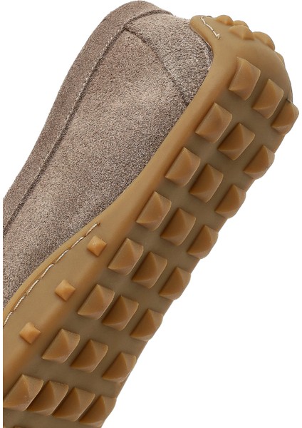 Kadın Vizon Püsküllü Süet Deri Loafer 25WFD350210