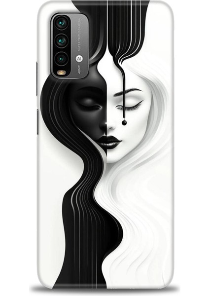 Xiaomi Redmi 9t Hd Baskılı Kılıf + 9h Nano Tam Kaplayan Ekran Koruyucu 144