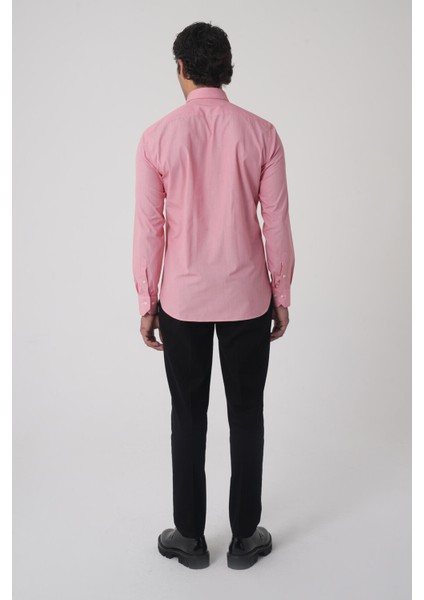 Regular Fit Erkek Uzun Kol Pamuk Kırmızı Gömlek GMCZG250083_C24 indirimleri