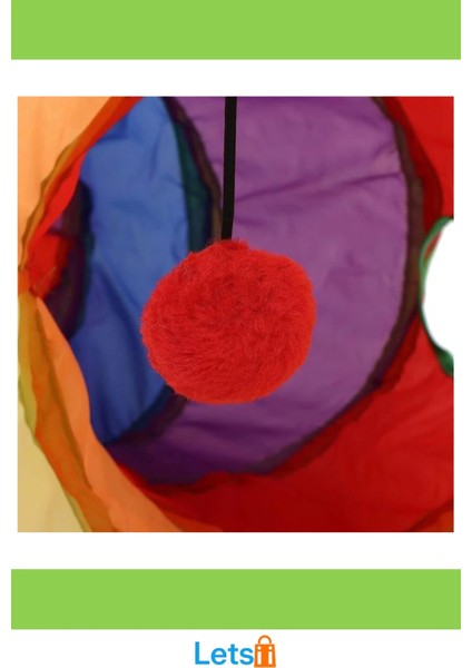 Katlanabilir Naylon Kedi Oyun Tüneli 117 cm Eğlenceli Oyun Alanı indirimleri