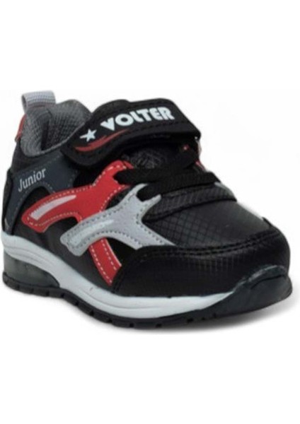 Çocuk Mevsimlik Işıklı Ortopedik Spor Ayakkabı - Siyah-Kırmızı - 22 fiyatları