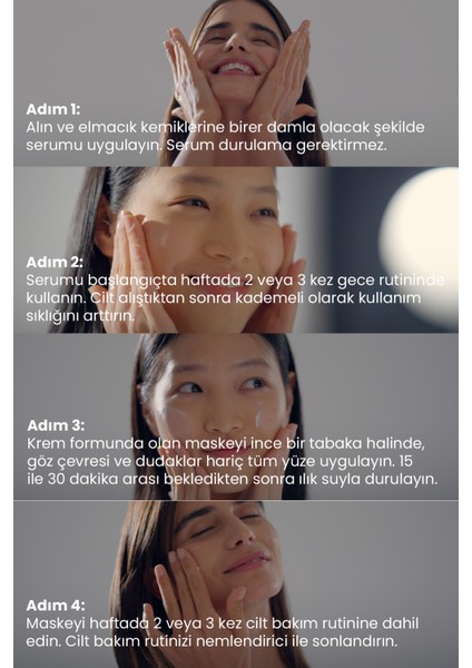 Canlandırıcı Onarıcı Sıkılaştırıcı Retinol Serum 30ML + A Vitamini Maske 50ML Set modelleri