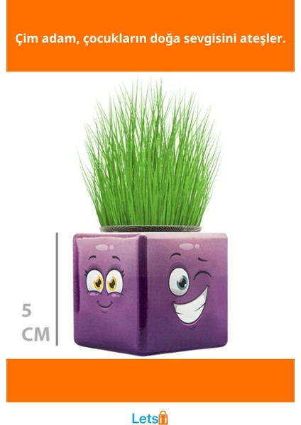 Sevimli Çim Adam Mini Küp Emoji Figürü 1 Adet fiyatları