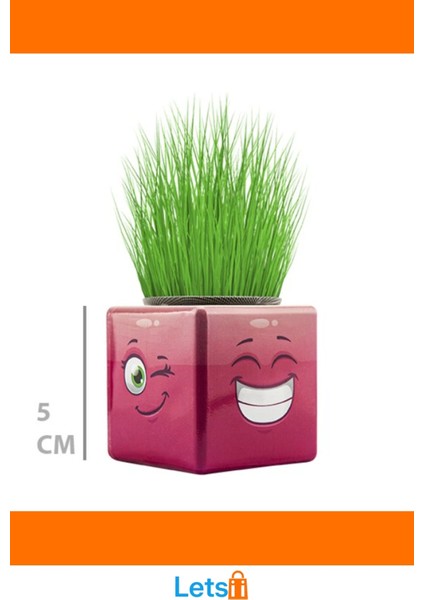 Sevimli Çim Adam Mini Küp Emoji Figürü 1 Adet modelleri