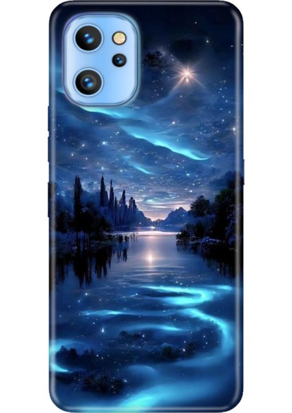 Reeder S19 Max Pro Kılıf Resimli Desenli Silikon Gece Yarısı