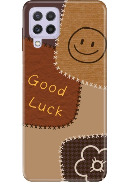 Samsung Galaxy A22 / M22 / M32 Uyumlu Kılıf Resimli Desenli Silikon Good Luck