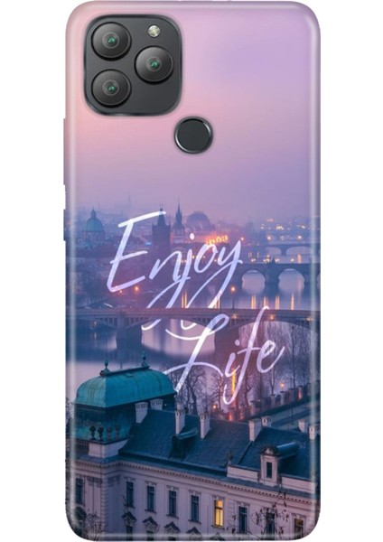 General Mobile Gm 22 Plus Uyumlu Kılıf Resimli Desenli Silikon Enjoy Life