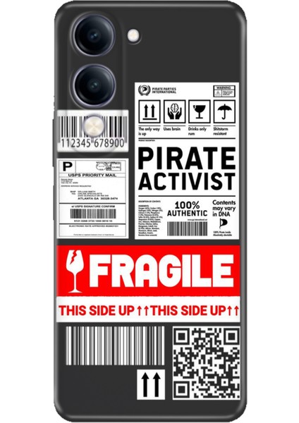 Vivo Y04 Kılıf Renkli Silikon Baskılı Tpu Fragile