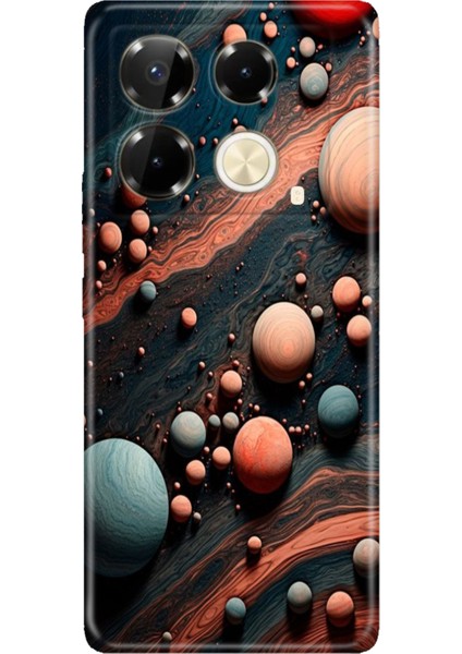 Infinix Note 40 Pro Plus Kılıf 196 Gram Desenli Esnek Silikon Gezegen