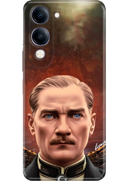 Vivo Y04 6.74" Kılıf Tema Art Desenli Baskılı Silikon Asil Atatürk