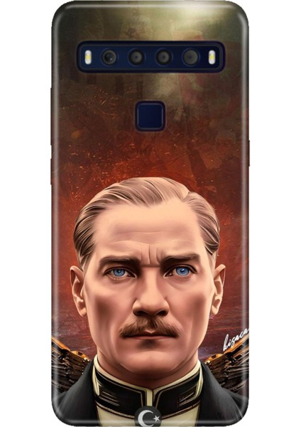 Tcl 10L Uyumlu Kılıf Resimli Desenli Silikon Asil Atatürk