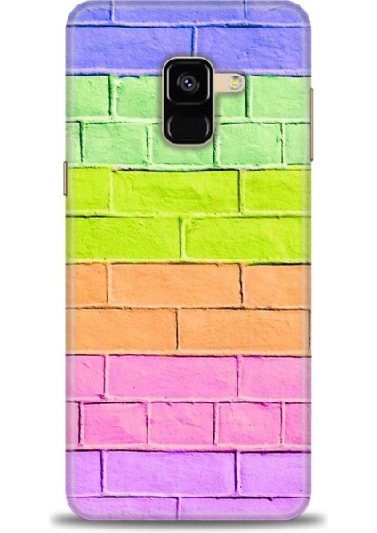 Samsung Galaxy A8 2018 Hd Baskılı Kılıf + 9h Nano Tam Kaplayan Ekran Koruyucu 439