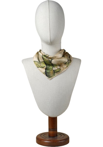 %100 Ipek Bandana FULAR(55X55 Cm)-Vincent Van Gogh(Badem Ağacı Beyaz) fiyatları