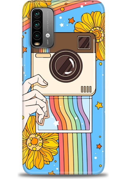 Xiaomi Redmi Note 9 4g Hd Baskılı Kılıf + 9h Nano Tam Kaplayan Ekran Koruyucu 444